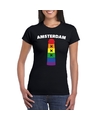 Gay Pride Amsterdammertje shirt zwart dames