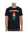 Gay Pride Amsterdammertje shirt zwart heren