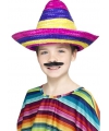 Gekleurde verkleed sombrero voor kinderen