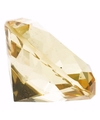 Gele nep diamant 5 cm van glas