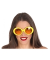 Gele ronde verkleed zonnebril
