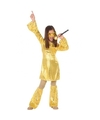 Gouden glitter disco jurk voor meisjes