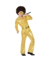 Gouden glitter disco pak voor jongens