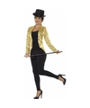 Gouden slipjas met pailletten verkleed kostuum-jas voor dames