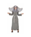 Grijze geest nonnen kostuum voor dames