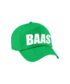 Groene Baas verkleed pet-cap voor volwassenen