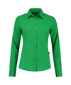 Groene katoenen blouse voor dames met lange mouwen