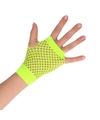 Groene korte visnet handschoenen voor volwassenen