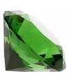 Groene nep diamant 5 cm van glas