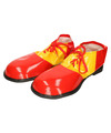 Grote fun verkleed Clown schoenen geel met rood one size