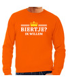 Grote maten Biertje ik Willem sweater oranje voor heren Koningsdag truien
