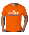 Grote maten Kingsday t-shirt oranje voor heren Koningsdag shirts