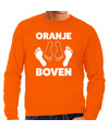 Grote maten oranje boven sweater oranje voor heren Koningsdag truien