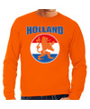 Grote maten oranje sweater-trui Holland-Nederland supporter Holland met oranje leeuw EK-WK heren