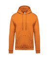 Grote maten oranje sweater-trui hoodie voor heren