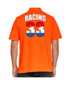 Grote maten racing 33 supporter-race fan poloshirt oranje voor heren
