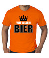 Grote maten Wij Willem bier t-shirt oranje voor heren Koningsdag shirts