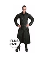 Grote maten zwarte gothic-vampier jas verkleedkleding voor heren