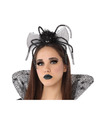 Halloween-horror verkleed diadeem-hoedje heks-dark lady kunststof dames-meisjes