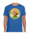 Hawaii feest t-shirt-shirt Aloha Hawaii blauw voor heren