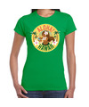 Hawaii feest t-shirt-shirt Aloha Hawaii groen voor dames