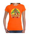 Hawaii feest t-shirt-shirt tiki bar Aloha oranje voor dames