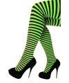 Heksen verkleedaccessoires panty maillot zwart-groen voor dames