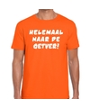 Helemaal naar de Getver tekst t-shirt oranje heren