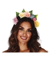 Hippie-flower power gekleurde verkleed bloemen diadeem-tiara