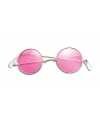 Hippie verkleed bril roze