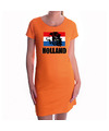 Holland met leeuw en vlag oranje jurkje Holland-Nederland supporter EK- WK voor dames
