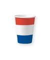 Holland-Nederland thema rood wit blauw wegwerp bekers karton 10x stuks