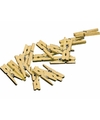 Humbert 48x mini decoratieve clips in de kleur goud 25mm knijpers