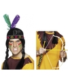 Indianen accessoires verkleedset hoofdband en pijl en boo