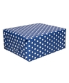Inpakpapier-cadeaupapier blauw met witte stippen 200 x 70 cm rol