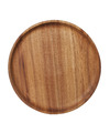 Kaarsenbord-kaarsenplateau bruin hout rond D22 cm