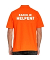 Kan ik je helpen beurs-evenementen polo shirt oranje voor heren