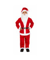 Kerstman kostuum met kerstmuts en baard-kinderen -maat 4-6 jaar -kerstmannenpak