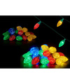 Kerstverlichting-party lights 25x gekleurde LED lampjes 500 cm op batterijen