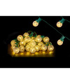 Kerstverlichting-party lights 30x warm witte LED bolletjes 600 cm op batterijen