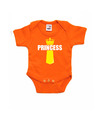 Koningsdag romper Princess met kroontje oranje voor babys