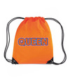 Koningsdag rugtas oranje queen waterafstotend 45 x 34 cm