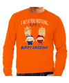 Koningsdag sweater voor heren Happy Kings day oranje oranje feestkleding