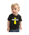 Koningsdag t-shirt Princess met kroontje zwart voor peuters