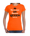 Koningsdag verkleed T-shirt voor dames Queen oranje feestkleding