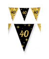 Leeftijd verjaardag feest vlaggetjes 40 jaar geworden zwart-goud 10 meter