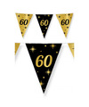 Leeftijd verjaardag feest vlaggetjes 60 jaar geworden zwart-goud 10 meter