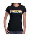 Lekker gay pride t-shirt zwart voor dames