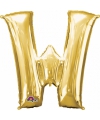 Letter W ballon goud 86 cm