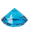 Lichtblauwe nep diamant 5 cm van glas